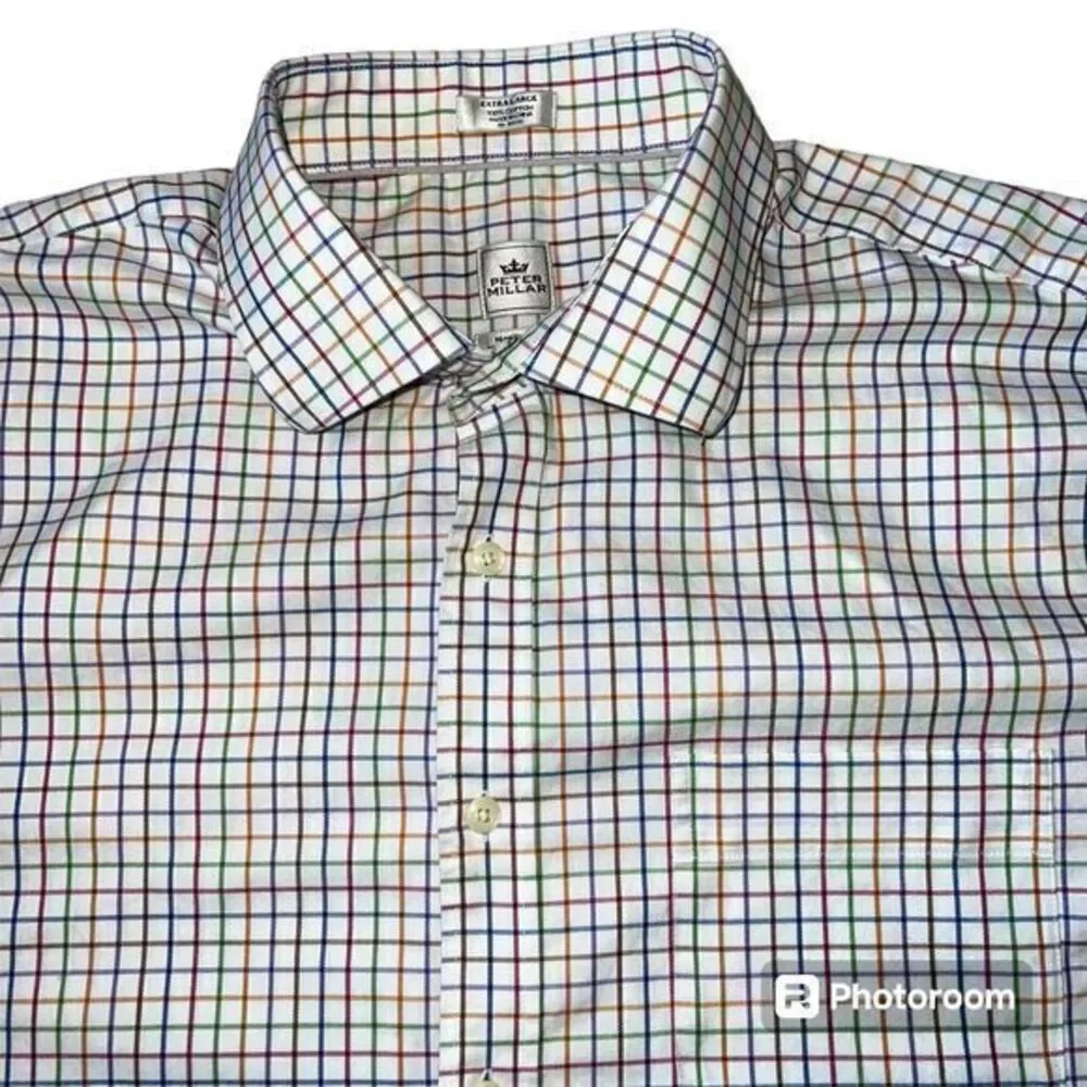Peter Millar Men's NanoLuxe Easycare Multicolor Button Down Size XL